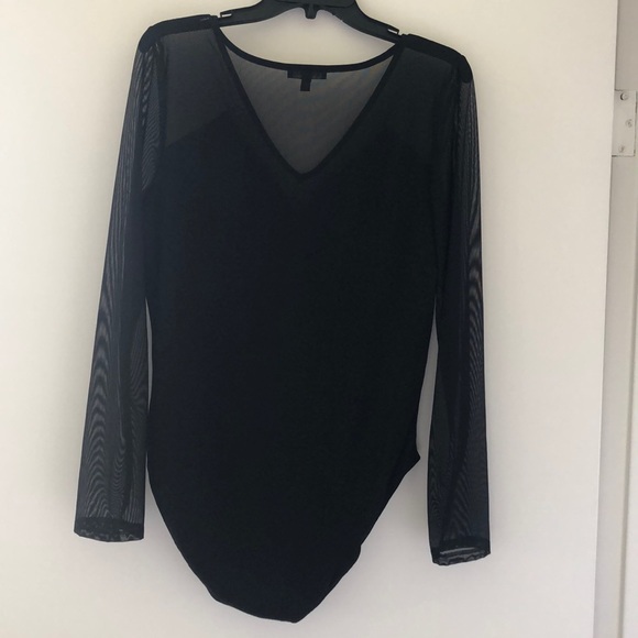 Express Sheer Long Sleeved Bodysuit - Picture 2 of 7